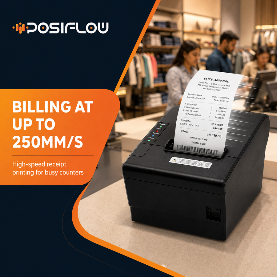 Shreyans 80mm (3Inch) thermal Receipt Printer with Auto Cutter (Usb) thumbnail Image 3