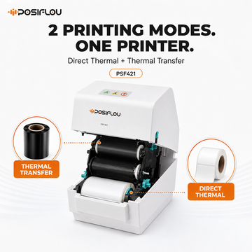 POSIFLOW (PSF421) Thermal Label Printer for Business Office Home | Inkless Thermal | Mobile, Desktop Compatible (ShipMax (4-Inch Label+Receipt Transfer Label Printer)) thumbnail Image 4