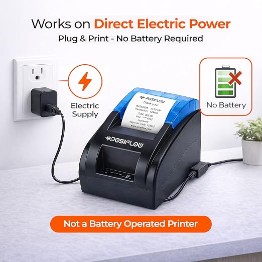 KP206 - 58mm USB+Bluetooth Direct Thermal Printer thumbnail Image 3