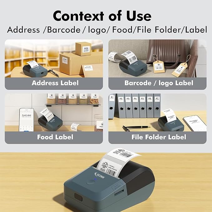 Tej Bluetooth Mini Thermal Label Printer for Business Office Home Students | Inkless Thermal | Mobile, Desktop Compatible | 58 mm (2 inches) | 1 Year Warranty (Tej Label Printer) thumbnail Image 4