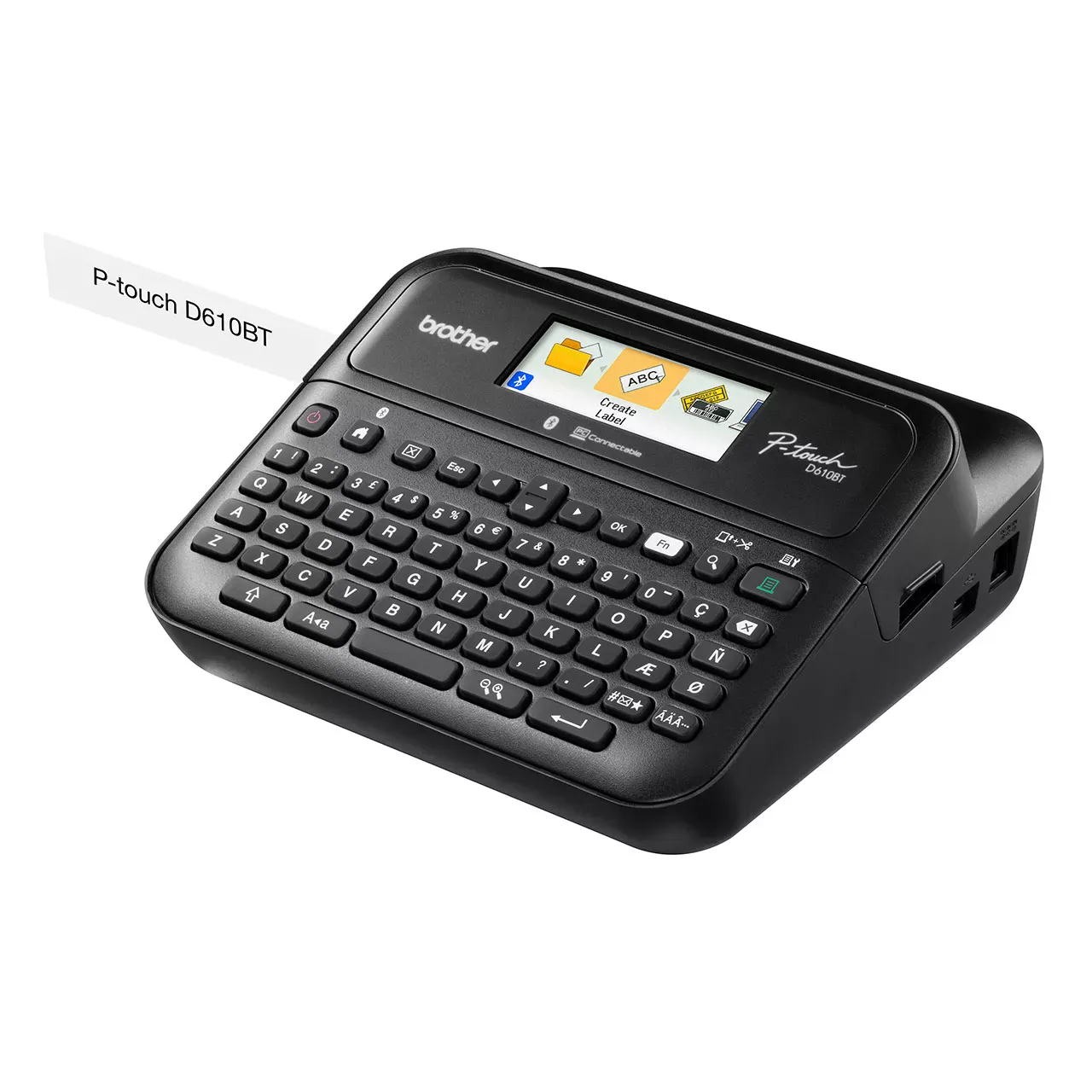 Desktop PC and Bluetooth® Wireless Connectable Label Printer with Colour LCD Display(PT-D610BT) thumbnail Image 2