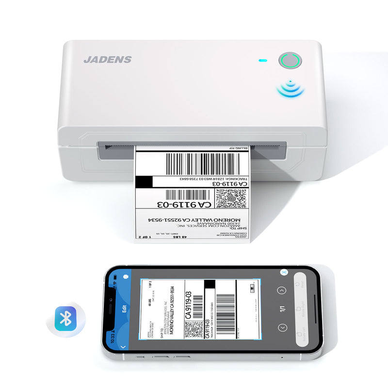JADENS 668BT Bluetooth Wireless Thermal Shipping Label Printer thumbnail Image 2