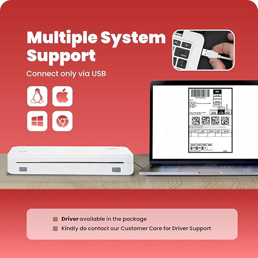 Helett A4L pro Wireless Portable A4 Size Thermal Printer thumbnail Image 4