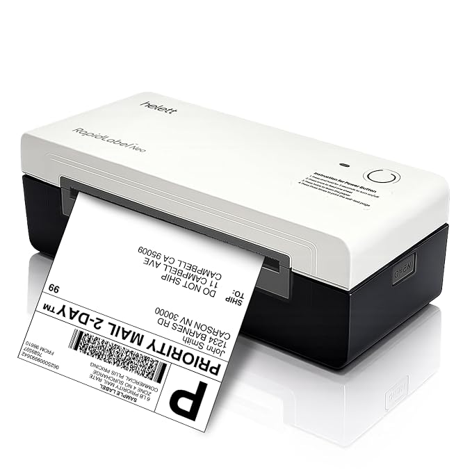 helett® RapidLabel™ Neo Bluetooth + USB 4×6 Thermal Shipping Label Printer