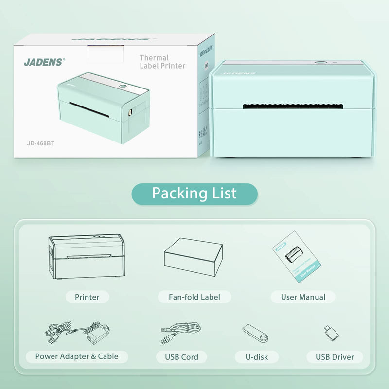 JADENS 468BT 4X6'' Thermal Shipping Label Printer Kit thumbnail Image 3