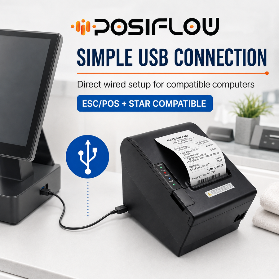 Shreyans 80mm (3Inch) thermal Receipt Printer with Auto Cutter (Usb) thumbnail Image 4