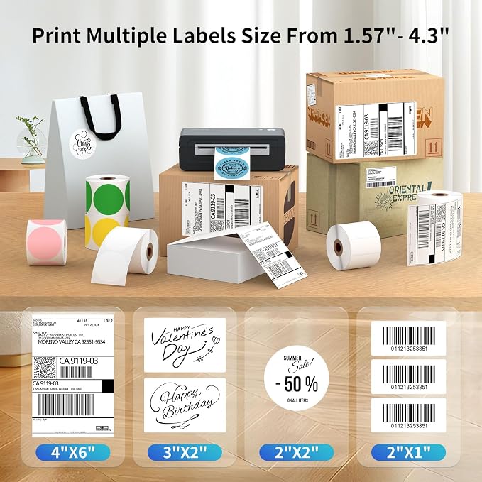 Gloryang 668BT Bluetooth Thermal Shipping Label Printer thumbnail Image 4