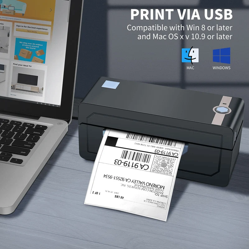 JADENS 268BT Bluetooth Thermal Shipping Label Printer