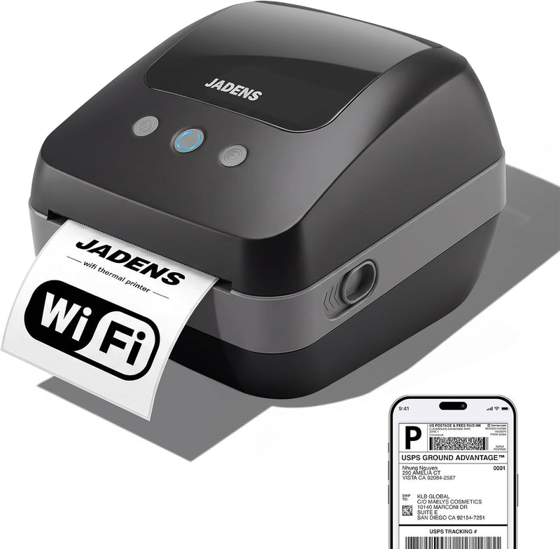 JADENS 410WF Dual-Band Wi-Fi 4x6 Shipping Label Printer