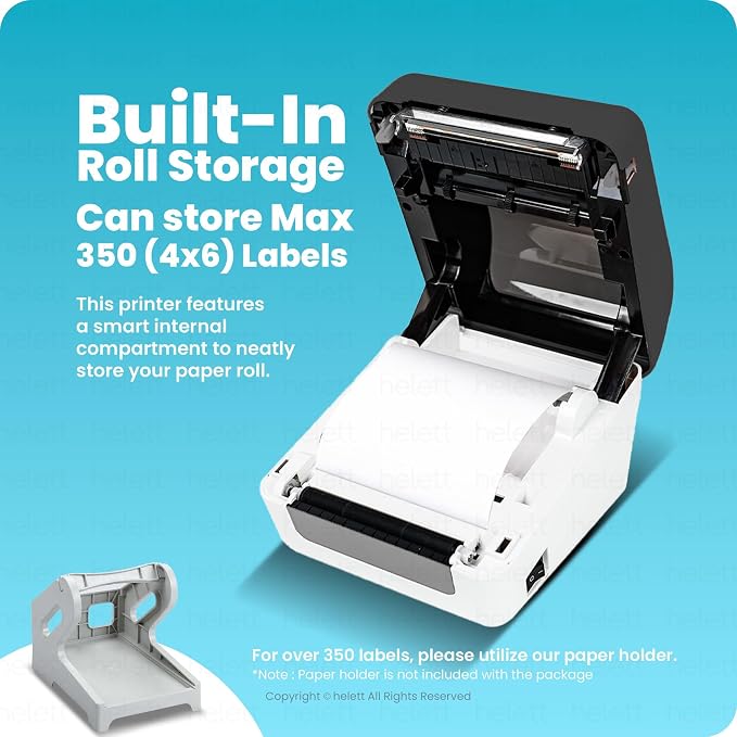Helett® H30CPro Wireless(Bluetooth+USB)Thermal Label Printer thumbnail Image 5