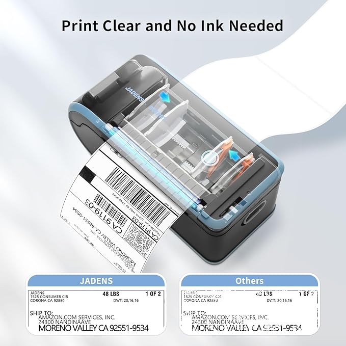 JADENS C10 Bluetooth Thermal Shipping Label Printer thumbnail Image 3