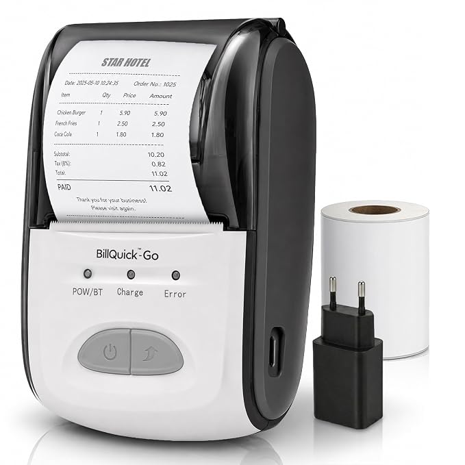 Helett® BillQuick-Go (58mm) 2 Inch Thermal Receipt Printer & Billing Machine