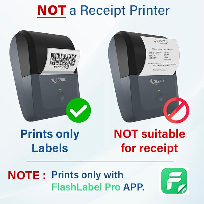 Tej Bluetooth Mini Thermal Label Printer for Business Office Home Students | Inkless Thermal | Mobile, Desktop Compatible | 58 mm (2 inches) | 1 Year Warranty (Tej Label Printer) thumbnail Image 2