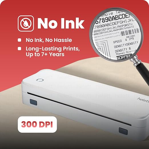 Helett A4L pro Wireless Portable A4 Size Thermal Printer thumbnail Image 2